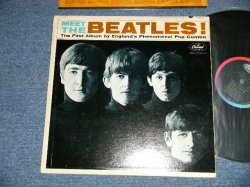 画像1: The BEATLES - MEET THE BEATLES  ( Matrix #    A) T-1-2047-P1#2    B) T-2-2047-P22 )  ( Ex/Ex++ Looks:Ex++ ) / 1964 US AMERICA  1st Press "BLACK with RAINBOW Color Band Label"  "BEATLES Logo on TAN To BROWN  Front Cover" MONO Used LP   