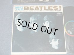 画像1: The BEATLES - MEET THE BEATLES  ( Matrix #    A) T-1-2047-G8    B) T-2-2047-G8  )  ( Ex+/Ex+++ Looks:Ex++ A-5:Ex+  WOBC ) / 1964 US AMERICA  1st Press "BLACK with RAINBOW Color Band Label"  "BEATLES Logo on OLIVE GREEN Front Cover" MONO Used LP  