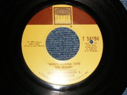 画像1: SMOKEY ROBINSON - A)WHO'S GONNA TAKE THE BLAME  B)I GOTTA THING FRO YOU  (Ex++/Ex++ BB) / 1970 US AMERICA ORIGINAL Used 7"45 