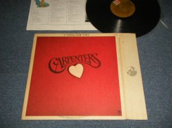 画像1: CARPENTERS - A SONG FOR YOU  (With ORIGINAL CUSTOM INNER SLEEVE)  (Matrix #A)SP-3511 A&M SP-3531-S1 B)SP-3511 A&M SP-3532-S1)"SANTA MARIA Press in CA"(Ex+/Ex- Looks:Ex+++)/ 1972 US AMERICA "BROWN LABEL" Used  LP 