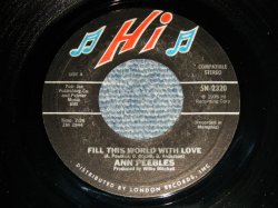 画像1: ANN PEEBLES - A)FILL THIS WORLD WITH LOVE  B)IT WAS JEALOUSY  (Ex+++/Ex+++) / 1976 US AMERICA ORIGINAL Used 7" SINGLE 