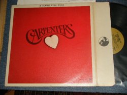 画像1: CARPENTERS - A SONG FOR YOU  (With ORIGINAL CUSTOM INNER SLEEVE)  (Matrix #A) A+M SP-3511 P4 B) A+M SP-3511 P1)  "PITMAN Press in NEW JERSEY"   (Ex++/Ex)/ 1972 US AMERICA "BROWN LABEL" Used  LP 