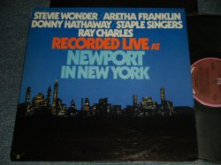 画像1: V.A. OMNIBUS ( STEVIE WONDER/ARETHA FRANKLIN/DONNY HATHAWAY/STAPLE SINGERS/RAY CHARLES ) - RECORDED LIVE AT NEWPORT IN NEW YORK (Ex+++/MINT-) / 1974 US AMERICA ORIGINAL Used LP 