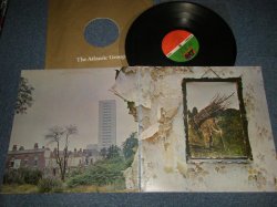 画像1: LED ZEPPELIN -  IV  (NO CUSTOM INNER SLEEVE) (Matrix #A)ST-A-712285-EEE 111 AT/GP PRC PORKY B)ST-A-812286-E 1 PECKO DUCK AT GP) "LUQUER Cut by GEORGE PIROS" "RICHMOND Press in INDIANA" (Ex+++/Ex+++ Looks:Ex+) / 1977 US AMERICA REOISSUE Used LP