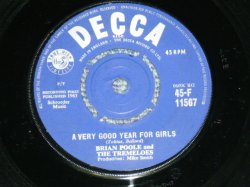 画像1: BRIAN POOLE and THE TREMELOES - A VERY GOODE YEAR FOR GIRLS/ 1963 UK ORIGINAL 7"Single