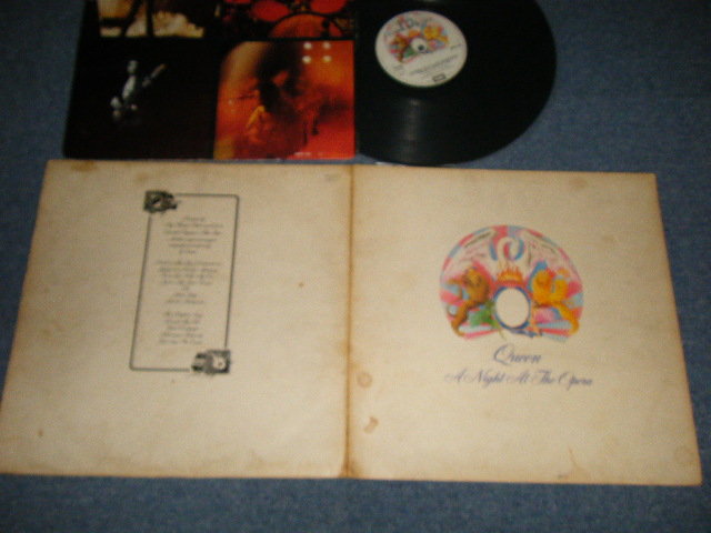 QUEEN -  A NIGHT AT THE OPERA  (With CUSTOM INNER)  (Matrix # A)  A) YAX 5063-3   B) YAX 5064-4 ) (VG+++/MINT- Looks:Ex+++) / 1975 UK ENGLAND ORIGINAL Used LP 