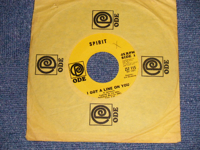 SPIRIT - A) I GOT ALINE ON YOU   B) SHE SMILES (Ex+++/Ex++ WOL) / 1968 US AMERICA ORIGINAL Used 7