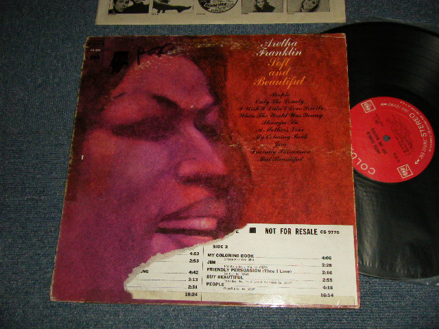 ARETHA FRANKLIN - SOFT AND BEAUTIFUL (Ex/Ex+++ WOFC, TAPE SEAM)  / 1969 US AMERICA ORIGINAL 