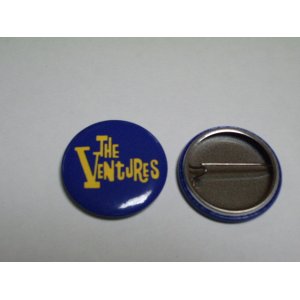 画像: THE VENTURES BUTTON BADGE BLUE w/ YELLOW LOGO