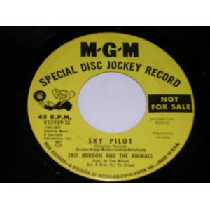 画像: ERIC BURDON & THE ANIMALS - SKY PILOT ( PROMO ONLY COUPLING )  / 1968 US ORIGINAL PROMO Yellow Label  7"SINGLE