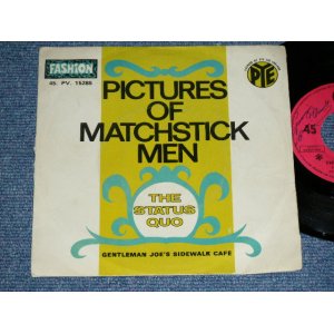 画像: The STATUS QUO  - PICTURES OF MATCHSTICK MEN  / 1968 FRANCE FRENCH  ORIGINAL Used 7"Single with PICTURE SLEEVE 