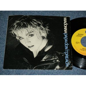 画像: MADONNA -  PAPA DON'T PREACH (Ex/Ex+++)  / 1984 US AMERICA ORIGINAL Used 7" Single with PICTURE SLEEVE  