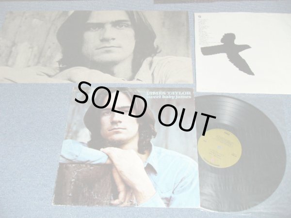 画像1: JAMES TAYLOR - SWEET BABY JAMES : With  POSTER SONG SHEET : 1st Press "NON-TITLE Credit" on Front Cover  (Matrix # 39638-1Side1 WS-1843 HIJAMES/ 39639-2 Side2 WS-1843 THAT'S ALL FIKLKS ) ( Ex/Ex++) / 1970 US ORIGINAL 1st Press GREEN & "WB" Label Used  LP