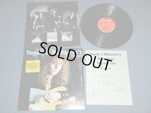 画像1: YNGWIE J. MALMSTEEN'S RISING FORCE - ODYSSEY : With SINGED INSERTS  ( MINT/MINT-)   /  1988 US AMERICA  ORIGINAL  Used  LP