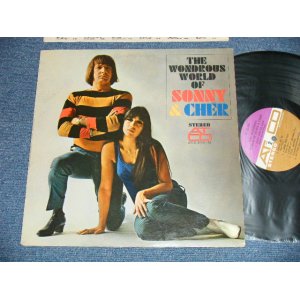 画像: SONNY & CHER -  THE WONDROUS WORLD OF SONNY & CHER  ( Ex+/Ex++ A-1,2:Ex-)  / 1966 US AMERICA ORIGINAL "PLUM & BROWN Label"  STEREO  Used  LP