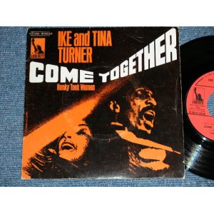 画像: IKE & TINA TURNER - COME TOGETHER : HONKY TONK WOMEN ( Ex+/Ex++ )  / 1970? FRANCE  ORIGINAL Used  7"Single  With PICTURE  SLEEVE 