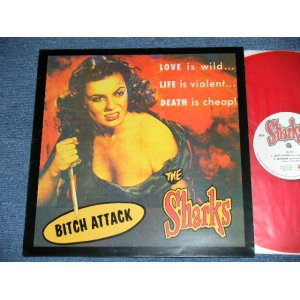 画像: THE SHARKS - BITCH ATTACK ( 4 TRracks EP ) ( Ex+++/MINT-)   /  1994 UK ENGLAND  ORIGINAL "RED WAX Vinyl"  Used  12" EP 