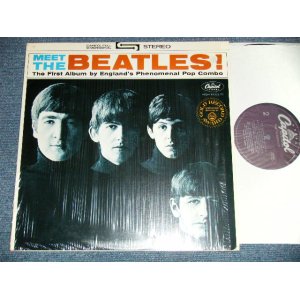 画像: The BEATLES - MEET THE BEATLES  ( Matrix #  A)  ST-1-2047-H24    B)  ST-2-2047-H25 )  ( MINT-/MINT- ) / US AMERICA  "PROMO HOLE"  "1978-Mid 1982 Version PURPLE Label" 2nd Press "AWARD GOLD Printed Front Cover" STEREO Used LP  