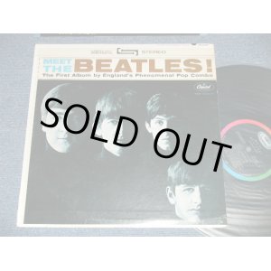 画像: The BEATLES - MEET THE BEATLES  ( Matrix #  A)  ST-1-2047-B2    B)  ST-2-2047-A3 #2  )  ( Ex++/MINT- : EDSP ) / 1964 US AMERICA  1st Press "BLACK with RAINBOW Color Band Label"  "BEATLES Logo on BROWN Front Cover" STEREO Used LP  