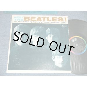 画像: The BEATLES - MEET THE BEATLES  ( Matrix #A) T-1-2047-G8 B) T-2-2047-G8)  "LOS ANGELES Press in CA"(Ex++/Ex+++) / 1964 US AMERICA  1st Press "BLACK with RAINBOW Color Band Label"  "BEATLES Logo on TAN to BROWN  Front Cover" MONO Used LP  Ex++/Ex+++