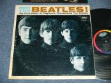 画像: The BEATLES - MEET THE BEATLES  ( Matrix #    A) T-1-2047-P9    B) T-2-2047-T26  )  ( VG+++/Ex++ Looks:Ex+ ) / 1964 US AMERICA  1st Press "BLACK with RAINBOW Color Band Label"  "BEATLES Logo on TAN To BROWN  Front Cover" MONO Used LP   