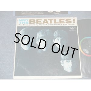 画像: The BEATLES - MEET THE BEATLES  ( Matrix #    A) T-1-2047-G8    B) T-2-2047-G8  )  ( Ex+/Ex+++ Looks:Ex++ A-5:Ex+  WOBC ) / 1964 US AMERICA  1st Press "BLACK with RAINBOW Color Band Label"  "BEATLES Logo on OLIVE GREEN Front Cover" MONO Used LP  