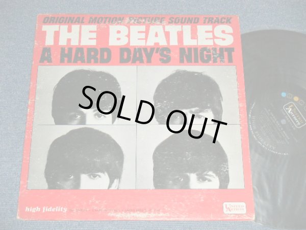 画像1: THE BEATLES - A HARD DAYS NIGHT ( Sound Track ) ( Matrix #A) UAL 3366-1J   B) UAL 3366-1B-1BB ) ( VG+++/Ex++)  / 1964 US AMERICA ORIGINAL 1st Press "BLACK with 'UNITED'in GOLD,'ARTISTS' in WHITE Label" MONO Used  LP