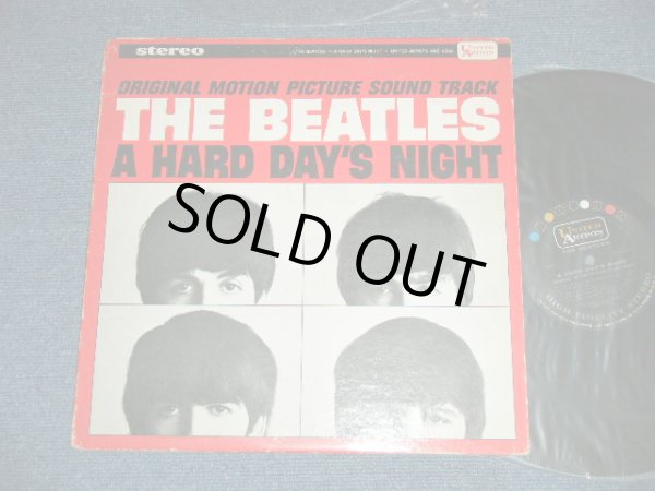 画像1: THE BEATLES - A HARD DAYS NIGHT ( Sound Track ) ( Matrix #  A) UAS 6366-A  1C   B) UAS 6366-B   1A  ) (  Ex+/Ex+++ B-1,2 : Ex ; WOBC )  / 1964 US AMERICA ORIGINAL 1st Press "BLACK with 'UNITED'in GOLD,'ARTISTS' in WHITE Label" STEREO Used  LP