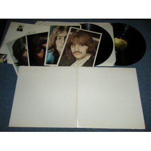 画像:  BEATLES  - THE BEATLES ( WHITE ALBUM :  ALL Insetrs ( 4 x Pics & 1 x Poster )    ) ( Matrix Number SIDE-1 ) YEX 709-5C-1-1-  SIDE-2 ) YEX 710-5  SIDE-3 ) YEX 711-2  SIDE-4 ) YEX 712-3-1-1- ) ( MINT-/MINT- )  /  UK ENGLAND Used 2-LP 