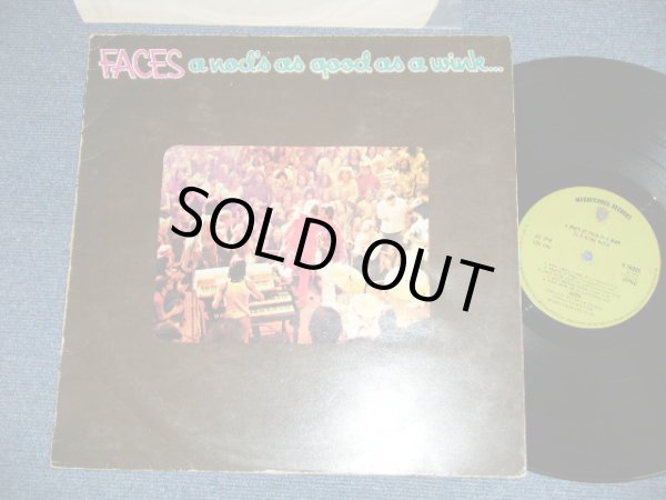 画像1: FACES - A NOD IS AS GOOD AS WINK ...TO A BLIND HORSE ( Matrix # A1/B1 )  (Ex++/MINT- B-3:Ex++) / 1971 UK ENGLAND ORIGINAL1st Press "GREEN with WB Logo on Top" Label  Used LP 