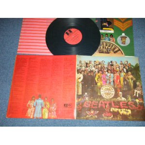 画像: THE BEATLES - SGT. PEPPER'S LONELY HEARTS CLUB BAND :With INSERTS & INNER Sleeve  ( Ex+/Ex++ ) / 1967? FRANCE ORIGINAL?  (FRANCE ORIGINAL? RED  ODEON Label  MONO Press + GERMAN ORIGINAL Jacket ) Rare MONO Used  LP Released in FRENCH Only???? 