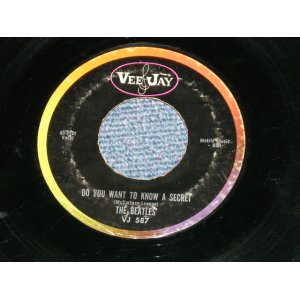 画像: BEATLES - DO YOU WANT TO KNOW A SECRET / THANK YOU GIRL   (Ex+ Looks:Ex/Ex+ Looks:Ex) /1964 US AMERICA ORIGINAL"Black With RAINBOW Label With SILVER Print  With "OVAL" Logo on Top Used 7" inch SINGLE