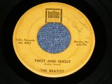 画像: The BEATLES - THERE'S A PLACE / TWIST AND SHOUT(Matrix # A) 63-3193 △51071/B) 63-3194  △51071-x )  (VG+++/VG+++ : WOL, WEAR ) / 1964  US AMERICA  ORIGINAL "YELLOW with Black Print Label" Used 7" Single 