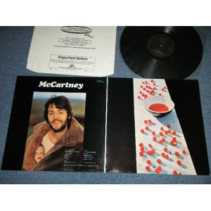 画像: PAUL McCARTNEY of THE BEATLES   - McCARTNEY (Matrix #    A)3U/B)4U ) ( Ex++/MINT-)  /   UK ENGLAND   Used LP