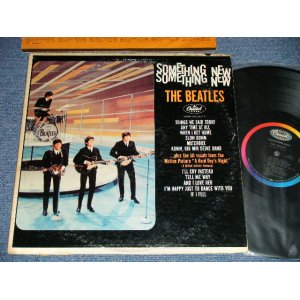 画像: The BEATLES -  SOMETHING NEW ( Matrix # A)  T-1-2108-F9 /B)  T-2-2108-F11 ) ( Ex/Ex++ ) / 1964 US AMERICA ORIGINAL "BLACK with COLOR BAND Label" MONO Used LP 