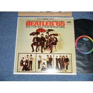 画像: The BEATLES - BEATLES '65( Matrix # ST-1-2228- B-6/ ST-2-2228-A-5)  (Ex++/Ex+ Looks:Ex+) / 1964 US AMERICA ORIGINAL "BLACK with RAINBOW RING & CAPITOL Logo on TOP Label"  "PROMO STAMP & BB HOLE" STEREO Used LP 