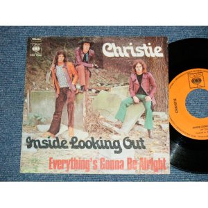 画像: CHRISTIE - INSIDE LOOKING OUT : EVERYTHING'S GONNA BE ALRIGHT Ex++/Ex+++  )  / 1971 WEST-GERMANY ORIGINAL Used  7"Single with PICTURE SLEEVE 