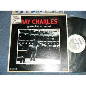 画像: RAY CHARLES -  GENIUS LIVE IN CONCERT (Ex+/MINT- STOFC, EDSP)  / 1973 US AMERICA ORIGINAL "QUADRAPHONIC / 4 CHANNEL" "WHITE Label PROMO" MONO Used LP 