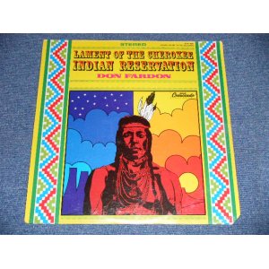 画像: DON FARDON  - LAMENT OF THE CHEROKEE INDIAN RESERVATION  (SEALED Cut Out ) / 1968 US AMERICA ORIGINAL "BRAND NEW SEALED"  LP 