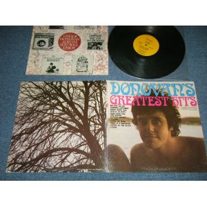 画像: DONOVAN - GREATEST HITS ( Matrix # A)XSB 138953-1D 2  B)XSB 138954-1D 2 ) (Ex++/MINT-)  / 1969  US AMERICA ORIGINAL  "YELLOW Label" STEREO Used LP