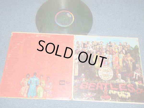 画像1:  BEATLES  - SGT PEPPERS LONELY HEARTS CLUB BAND (Matrix #    A) MAL-1-2653-F11   B) MAL-2-2653-G-11) Ex+/Ex++ Looks:Ex Cut Out?,WOBC) / 1967 US AMERICA ORIGINAL "BLACK With RAINBOW Label" "MONO" Used LP 