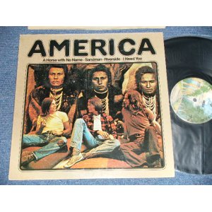 画像: AMERICA - AMERICA : A Horse with No Name・Sandman・Riverside・I Need You  ( Matrix #    A) BS-2576 39997 Re1-2    B) BS-2576 39998 1D) (Ex+/MINT-) / 1974 Version US AMERICA 2nd Press "BURBANK STREET Label" Used LP