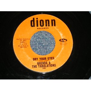 画像: BRENDA & The TABULATIONS - DRY YOUR EYES : THE WASH  ( Ex++/Ex++ WOL)  / 1972 US AMERICA ORIGINAL  Used 7"45  Single 