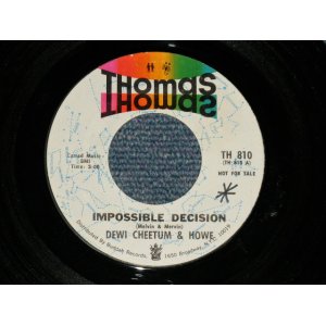 画像: DEWI CHEETUM & HOWE - IMPOSSIBLE DECISION : THIS IS MY COUNTRY(CURTIS MAYFIELD) ( Ex+++/Ex+++  WOL)  / US AMERICA ORIGINAL "PROMO"  Used 7"45  Single