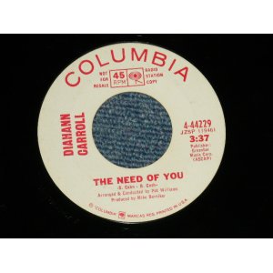 画像: DIAHANN CARROL - THE NEED OF YOU : WORLD WITHOUT LOVE (Northern Soul)  (Ex+++/Ex+++) /  1967 US AMERICA ORIGINAL "WHITE LABEL PROMO" Used 7"45  Single