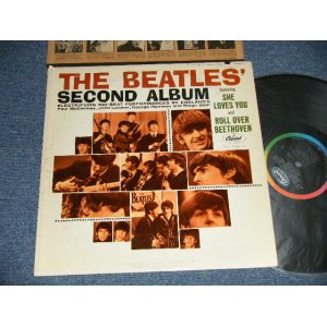 画像: THE BEATLES - SECOND ALBUM (Matrix # A) T-1-2080-F-9  HAND WRITING Style  B) T-2-2080-F-7  HAND WRITING Style) (EX++/Ex+++ WOFC )  / 1964 US AMERICA ORIGINAL "BLACK with RAINBOW Label" MONO Used LP 