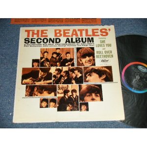 画像: THE BEATLES - SECOND ALBUM (Matrix # A) T-1-2080-F-9  HAND WRITING Style  B) T-2-2080-F-9  HAND WRITING Style) (EX++/Ex++ )  / 1964 US AMERICA ORIGINAL "BLACK with RAINBOW Label" MONO Used LP 