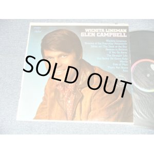 画像: GLEN CAMPBELL - WICHITA LINEMAN (Ex+++/Ex++ Looks:MINT-)  / 1968 US AMERICA ORIGINAL "BLACK with RAINBOW Label" Used LP 