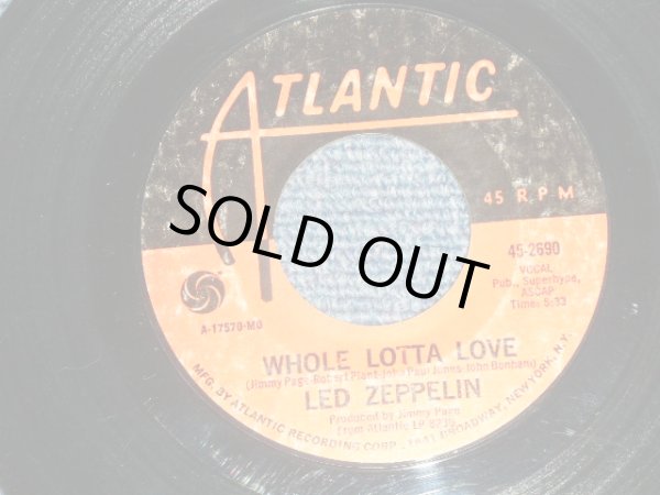 画像1: LED ZEPPELIN - WHOLE LOTTA LOVE  ( 1st PRESS SIDE-A  5:33 VERSION ) (Ex++/Ex++)    / 1969 US ORIGINAL Used 7" Single 