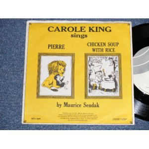 画像: CAROLE KING - A) PIERRE B) CHICKEN SOUP WITH RICE (Ex++/Ex++)  1975 US AMERICA  ORIGINAL Used  7" 45 Single  with PICTURE SLEEVE